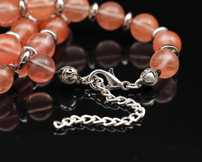 Natural Carnelian Agate Silver Pendant, Genuine Black Onyx Beaded Necklace, Gemstone Strong Necklace, 18x13 Cabachon, Fashion Dainty Jewelry, Healing Crystal Chakra Necklace, Minimalist Necklace