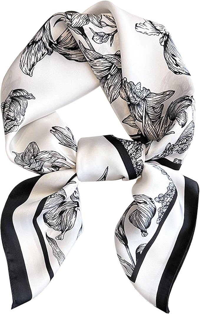 Hioyiwse Satin Bandanas Head Scarf For Women Hair Scarves Accessories Lightweight Fashion Wrap Neck Silk Sleeping Headscarf
