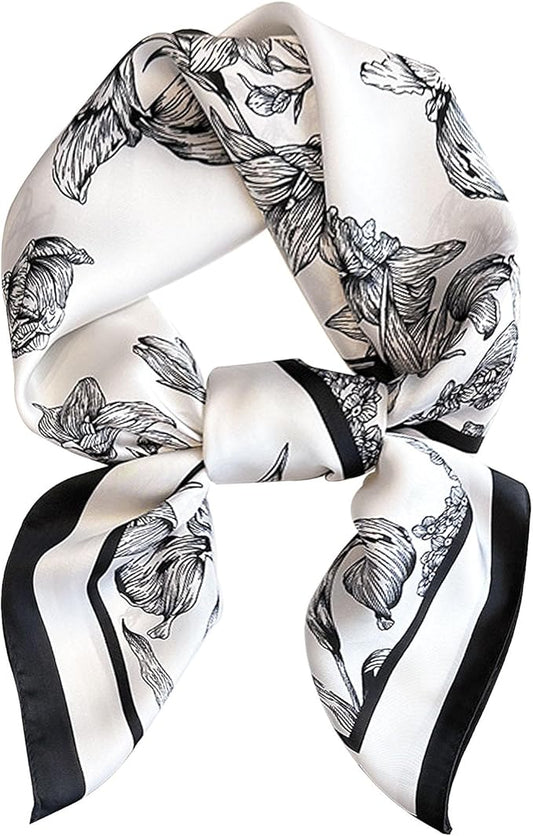 Hioyiwse Satin Bandanas Head Scarf For Women Hair Scarves Accessories Lightweight Fashion Wrap Neck Silk Sleeping Headscarf