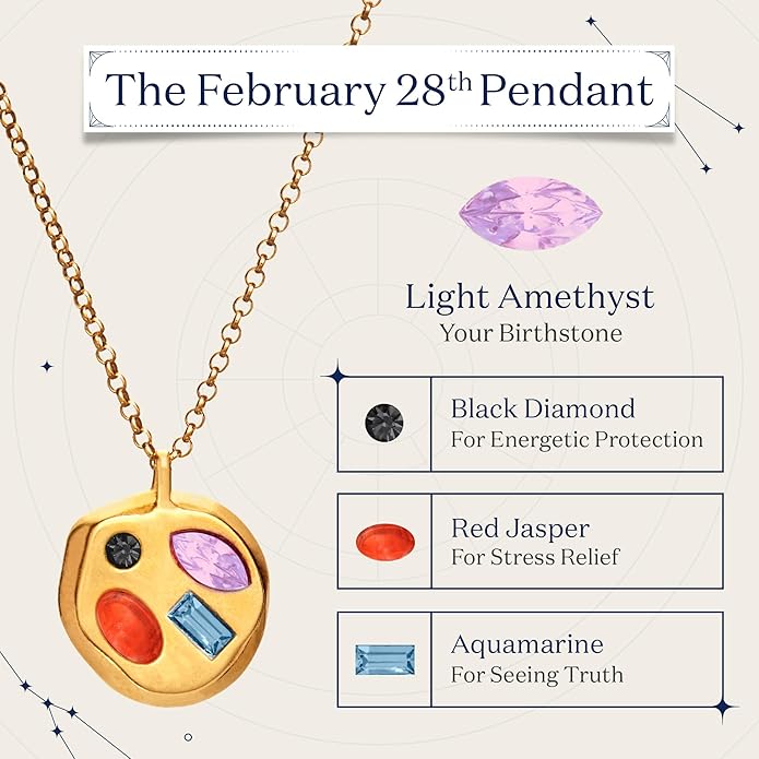 Birthdate 14k Gold Necklace for Women - 16-20in Adjustable 14 Karat Gold Chain with Lobster Clasp - Cadenas de Oro 14k Puro Para Mujer, Ladies Jewelry Birthstone