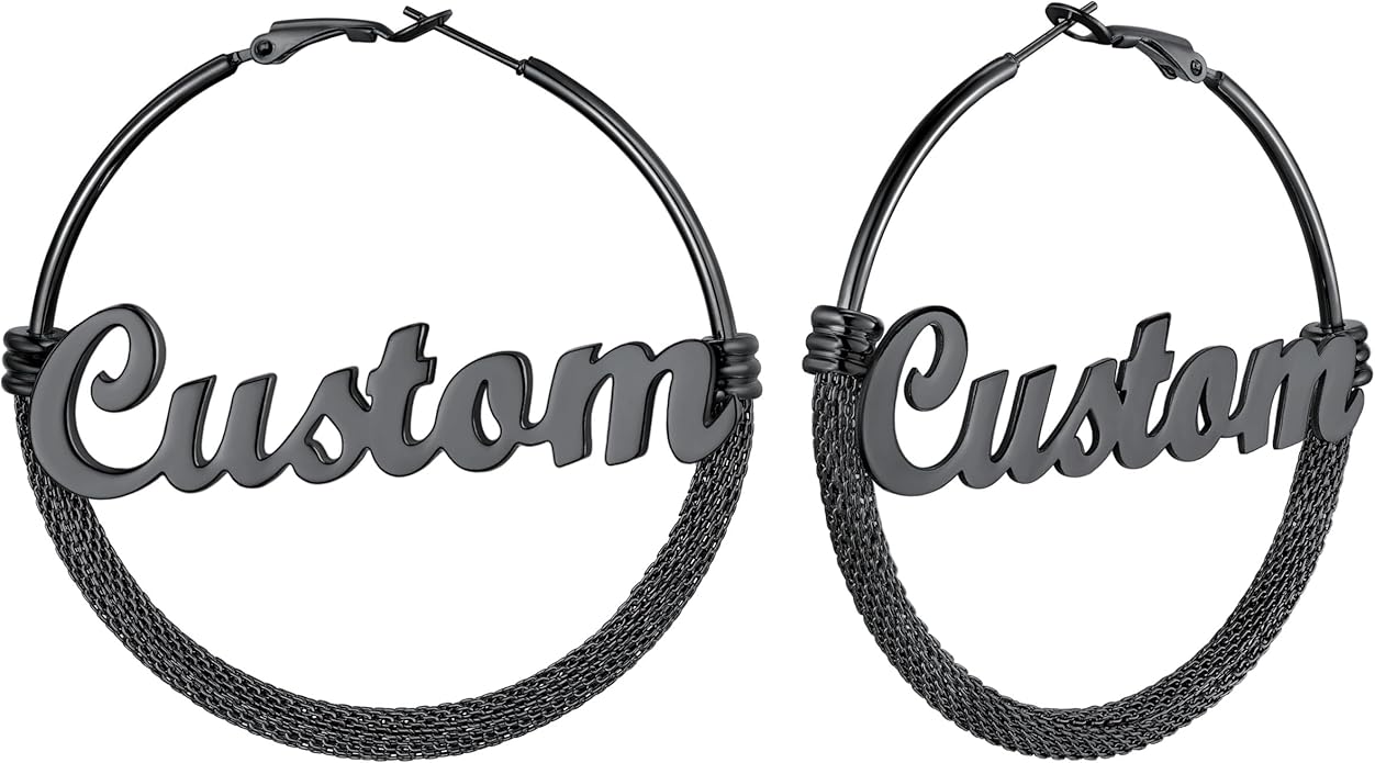 PROSTEEL 30/40/60/80/100mm Chunky Hoop Earrings For Women Gold Plated/Black Stainless Steel Hoops Earrings Statement Jewelry