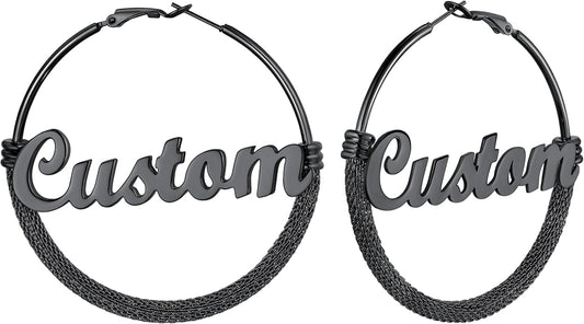 PROSTEEL 30/40/60/80/100mm Chunky Hoop Earrings For Women Gold Plated/Black Stainless Steel Hoops Earrings Statement Jewelry