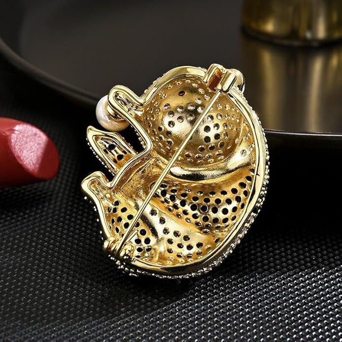 Animal Brooch for Women Girls 18k Gold Plated Animal Brooch Pin Rhinestone Animal Brooch Lapel Pin Jewelry Thanksgiving Day Birthday Wedding Gifts for Mom Wife