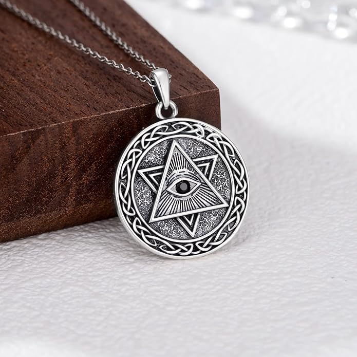 Evil Eye Necklace 925 Sterling Silver Nazar Eye Pendant Necklace Protection Amulet Jewelry Gifts for Women Men