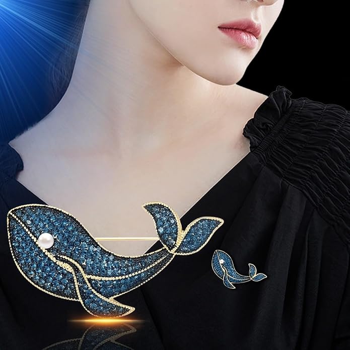 UNVAK Animal Brooches for Women Pearl Rhinestones Animal Brooch Pin Cute Animal Jewelry Gift for Wife Mom Girlfriends