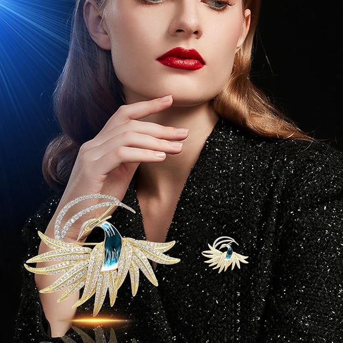 Animal Brooch for Women Girls 18k Gold Plated Animal Brooch Pin Rhinestone Animal Brooch Lapel Pin Jewelry Thanksgiving Day Birthday Wedding Gifts for Mom Wife