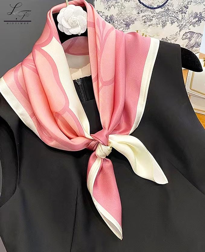 Hioyiwse Satin Bandanas Head Scarf For Women Hair Scarves Accessories Lightweight Fashion Wrap Neck Silk Sleeping Headscarf