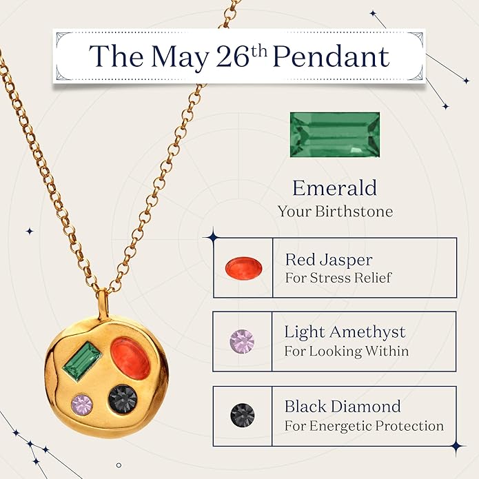 Birthdate 14k Gold Necklace for Women - 16-20in Adjustable 14 Karat Gold Chain with Lobster Clasp - Cadenas de Oro 14k Puro Para Mujer, Ladies Jewelry Birthstone