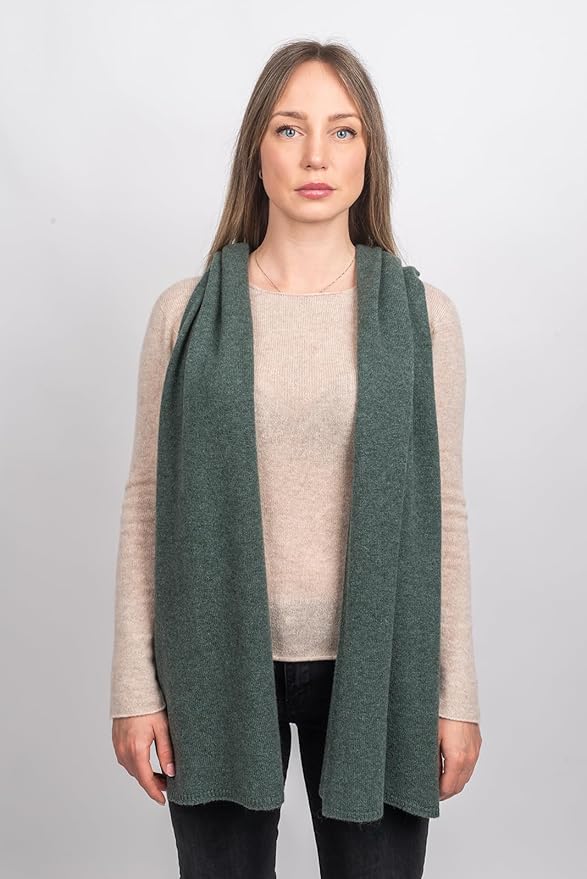 Dalle Piane Cashmere - 100% Cashmere Scarf - Made in Italy - Winter Neck Warmer (14" x 77") - Christmas Gift