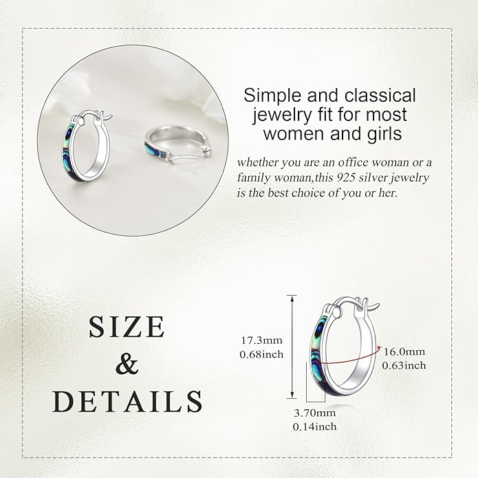 Sterling Silver Hoop Earrings Small Hoop Sun/Leaf/Triangle Huggie Earrings for Women Hypoallergenic