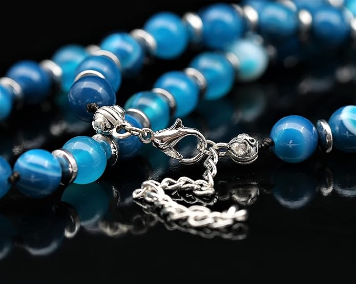 Natural Carnelian Agate Silver Pendant, Genuine Black Onyx Beaded Necklace, Gemstone Strong Necklace, 18x13 Cabachon, Fashion Dainty Jewelry, Healing Crystal Chakra Necklace, Minimalist Necklace
