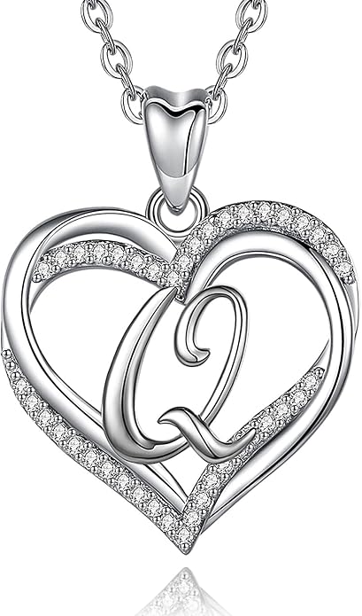 INFUSEU Unique Initial Necklaces for Women Girls Small Heart Letter Jewelry, Meaningful Personalized Gifts