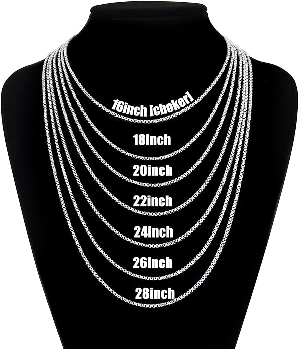 Fiusem Beveled Edge Cross Necklace for Men, Silver Tone/Black/14K Gold Plated Mens Cross Necklace, 2.5MM Stainless Steel Box Chain with Pendant