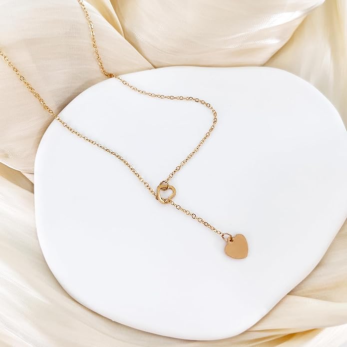 Irregular Y2k Long Y-shaped Necklace with Zircon Inlaid Sparkling Brick Tassel Pendant Double-Layer Chain High-end Fashion Accessory Women's