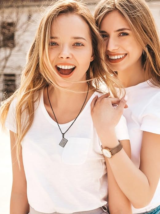 Supcare Locket Necklace That Holds Pictures-Engraved Photo Pendant Custom Jewellery Gifts for Men Women (with Jewellery Gift Box)
