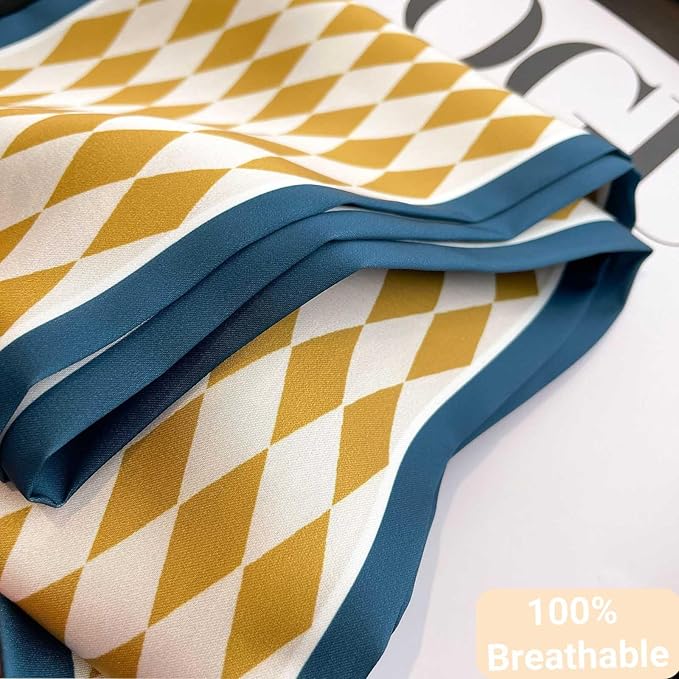 Dailyacc Hair Scarf for Women Fashion Silky Satin Headscarf Wrap Breathable Lightweight Neck Scarves For Handbag