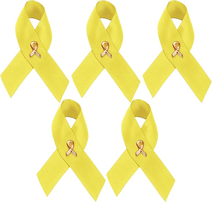 1/2/5/10/25/50/100pcs Satin Awareness Ribbon Pins (Pick your color), for Cancer & Disease Awareness, Bulk Quantities for Fundraising, Events, Gift Giving
