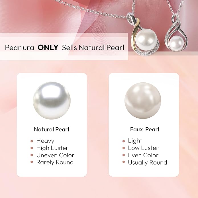 Gifts For Wife Wedding Anniversary - mothers day gifts for wife - AAA+ Real Pearl Necklaces For Women (18k Gold Platting 925 Sterling Silver) mothers necklace ideas Birthday Freshwater Pearl Necklace