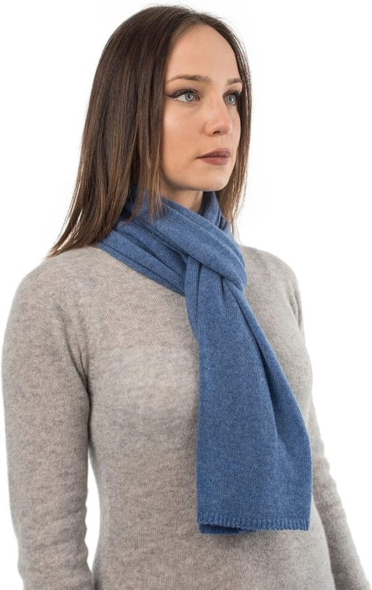 Dalle Piane Cashmere - 100% Cashmere Classic Scarf - Made in Italy - Neck Warmer (12" x 63") - Luxury Gift
