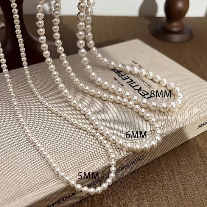 Long Pearl Necklace for women - Elegant Long Necklaces for Women Classic Pearl Choker Necklaces for Women Luxurious Pearl Necklaces for women Timeless Pearls Necklaces for Women Perfect for Weddings Parties Special Occasions