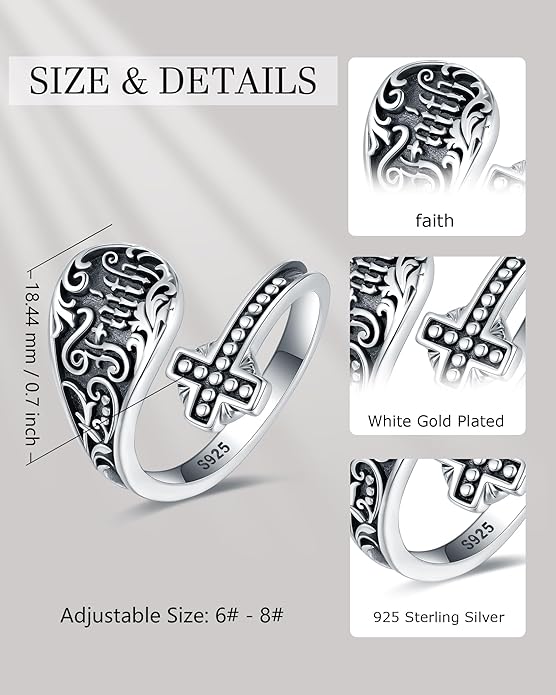 S925-Sterling-Silver Abalone Dragonfly-Turquoise Spoon Ring - Vintage Boho Sunflower Thumb Oxidized Wrap Rings Victorian Style Antique Floral Jewelry Gifts for Women