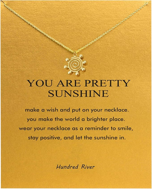 Hundred River Friendship Anchor Compass Necklace Good Luck Elephant Pendant Chain Necklace with Message Card