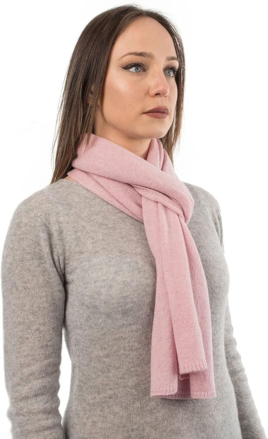 Dalle Piane Cashmere - 100% Cashmere Classic Scarf - Made in Italy - Neck Warmer (12" x 63") - Luxury Gift