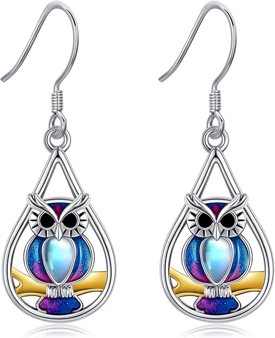 Animal Earrings 925 Sterling Silver Dangle Earrings Leverback Earrings Animal Jewelry for Women