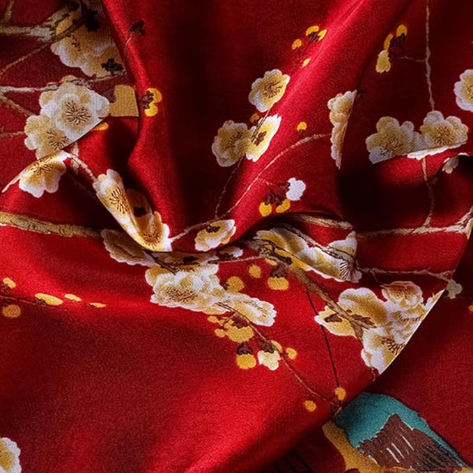 Clysoru Silk Scarf For Women Hair Scarves Lightweight Satin Elegant Shawl Wraps Bufanda Mujer Fashion Accessories 70.8"X35.4"
