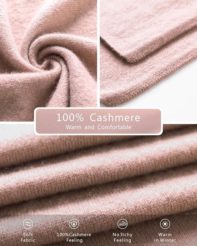 EURKEA 100% Cashmere Winter Scarf in Solid Colors with Gift Box for Women, Warm & Soft & Lightweight, Gift Ready