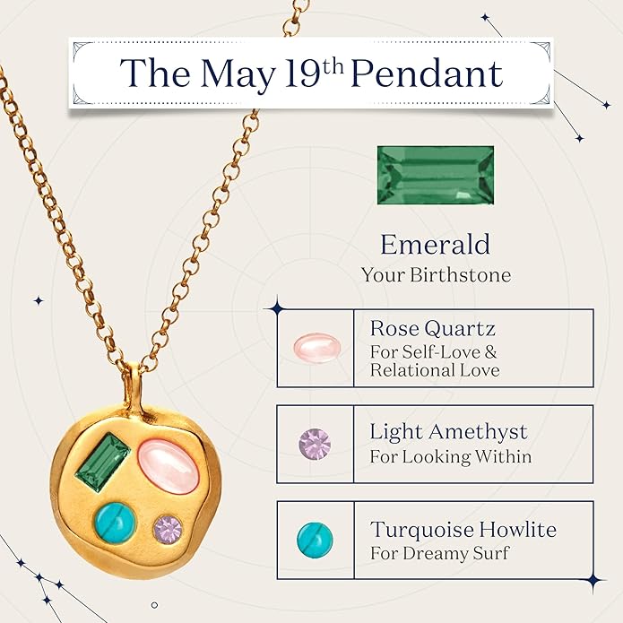 Birthdate 14k Gold Necklace for Women - 16-20in Adjustable 14 Karat Gold Chain with Lobster Clasp - Cadenas de Oro 14k Puro Para Mujer, Ladies Jewelry Birthstone