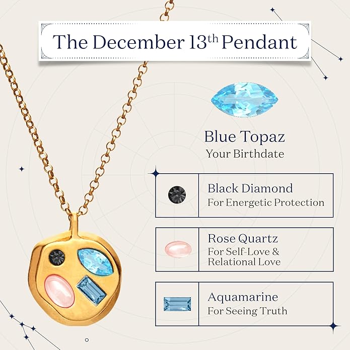 Birthdate 14k Gold Necklace for Women - 16-20in Adjustable 14 Karat Gold Chain with Lobster Clasp - Cadenas de Oro 14k Puro Para Mujer, Ladies Jewelry Birthstone