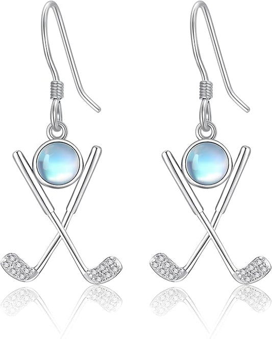 Pickleball/Tennis/Soccer/Volleyball/Golf/Hockey/Basketball Earrings for Women 925 Sterling Sliver Sports Ball Earrings Pickle Ball Dangle Earrings Pickleball Jewelry Gifts for Women Lover
