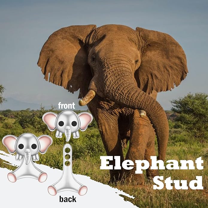 Animal Jacket Earrings for Womens 925 Sterling Silver Axolotl Pug Cat Goat Earrings Cute 3D Earrings Jacket Hypoallergenic