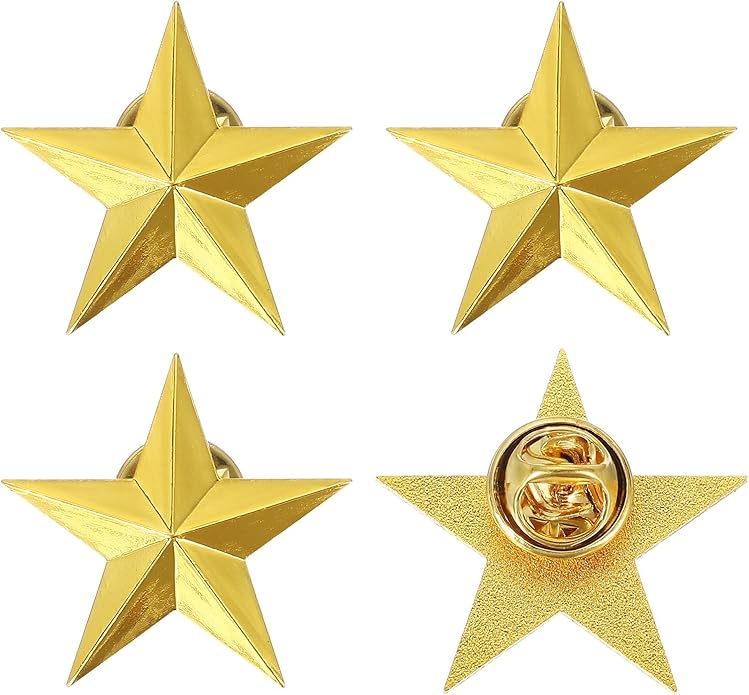 uxcell Star Lapel Pins, Award Pins Star Badge for Men Women Backpacks Hats Jackets Costume Accessories Decorations