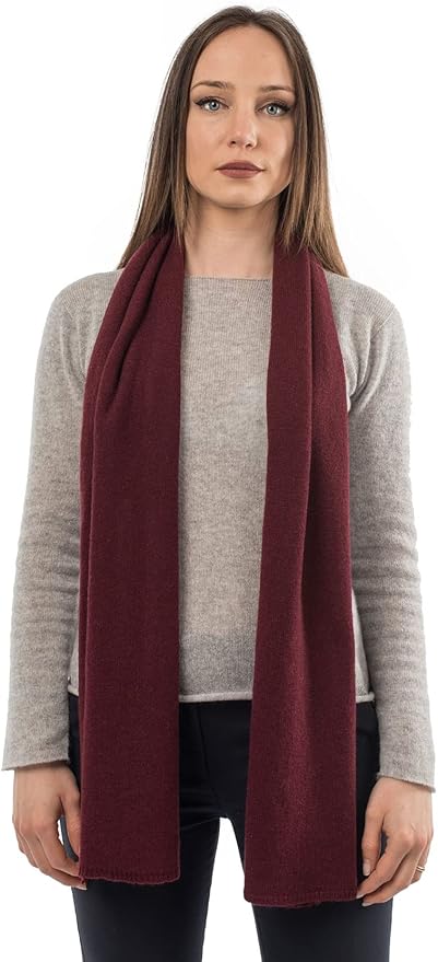 Dalle Piane Cashmere - 100% Cashmere Classic Scarf - Made in Italy - Neck Warmer (12" x 63") - Luxury Gift