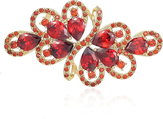 YOQUCOL Cubic Zirconia Crystal Rhinestone Wedding Brooch Pin for Women Brides Jewelry