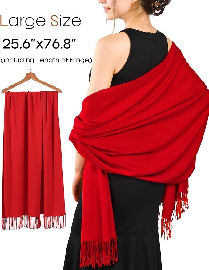 FURTALK Winter Scarf for Women Pashmina Shawl Wraps Soft Warm Fashion Blanket Scarves Gifts