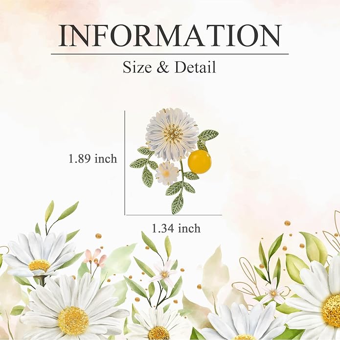 Fashion Flower Brooches for Women Rhinestone Flower Brooches Pins 18k Gold Plated Lapel Pins Jewelry for Girlfriend Wife