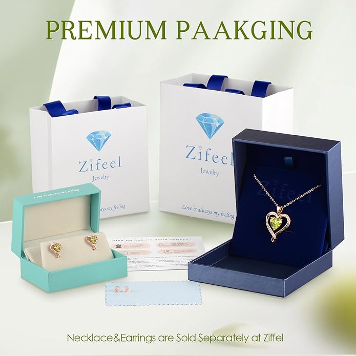 Earrings for Women, S925 Sterling Silver Rose Gold Birthstone Heart Studs Earring for Girlfriend Wife, Anniversary Birthday Christmas Valentines Mothers Day Gifts Jewelry for Women Wife Her Mom