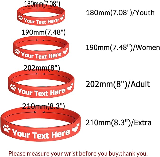 Custom Silicone Wristbands Bulk 1/5/25/50/100/200 PCS Personalized Rubber Bracelets Wristbands for Events,Support, Fundraisers, Motivation, Awareness(White)