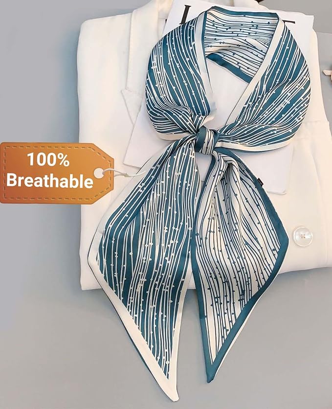 Dailyacc Hair Scarf for Women Fashion Silky Satin Headscarf Wrap Breathable Lightweight Neck Scarves For Handbag
