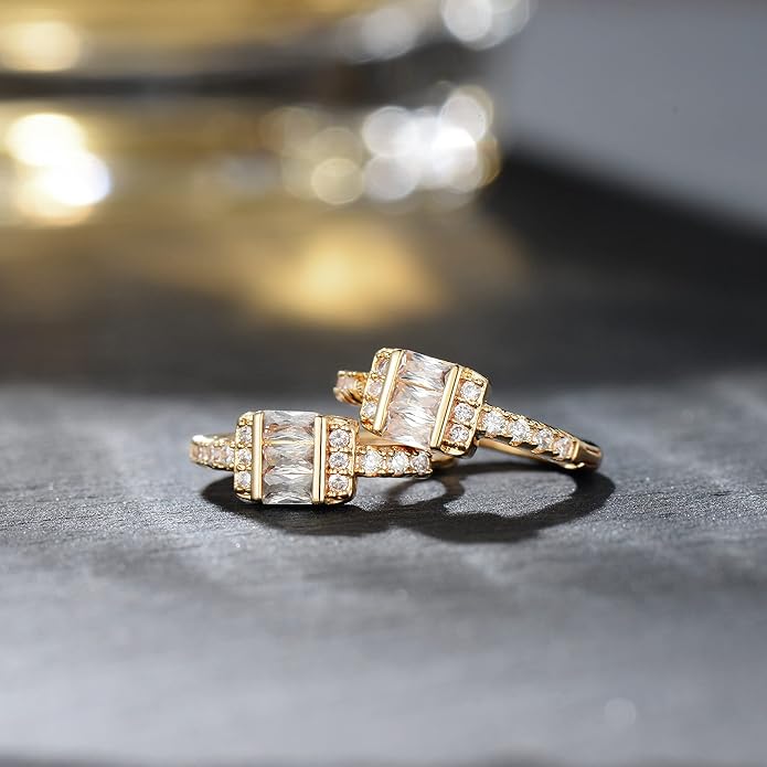 Gold Huggie Hoop Earrings 14K Gold Plated Dainty Chunky Thick Hoop Diamond Cubic Zriconia Inlay Sleeper Tiny Delicate Boho Beach Simple Hypoallergenic Jewelry Gift for Her