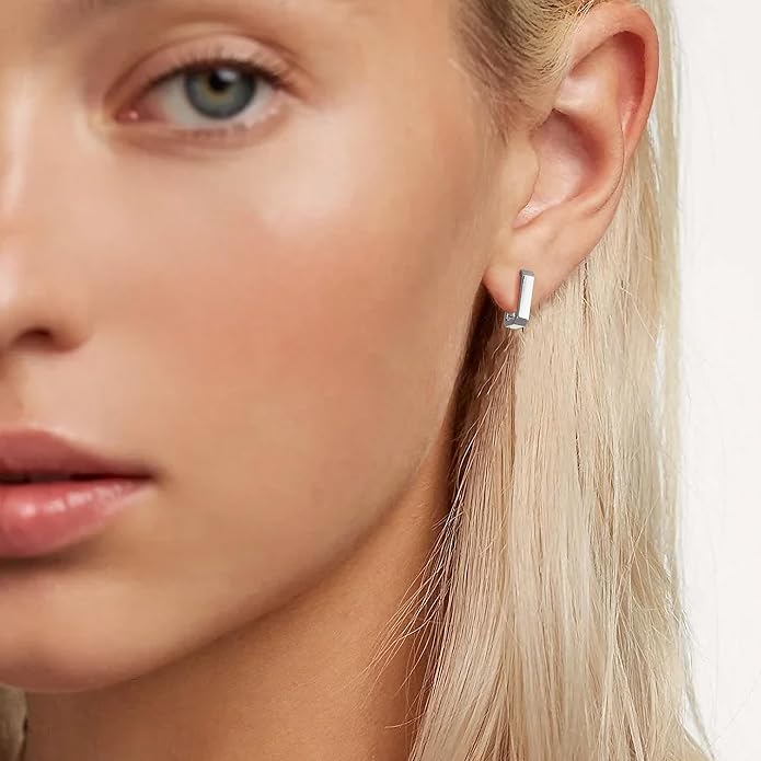 Gacimy Gold Huggie Hoop Earrings for Women 14k Gold Plated, Small Hoop Earrings for Women, 1/2 Inch Yellow Color Earrings for Women