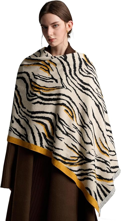 ZHE JIN Luxurious Silk Scarf Shawl Wraps for Women, Warm Scarves Winter Gift, 100% Brushed Mulberry Silk