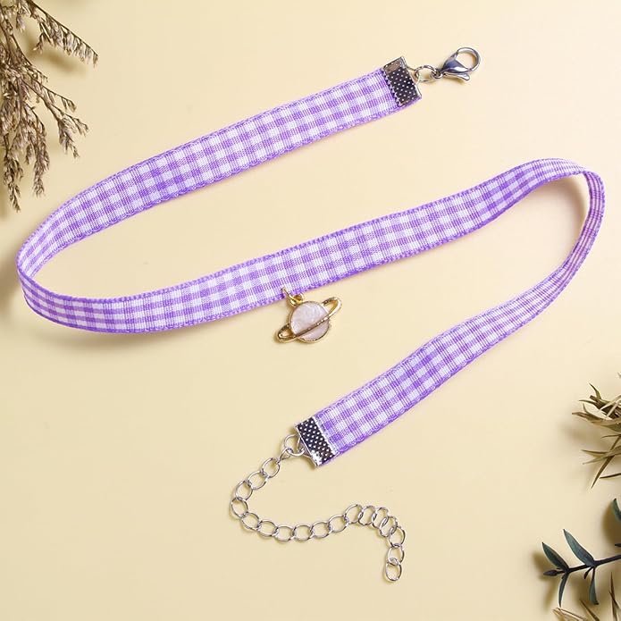 Nova&Aria Chokers Set For Women Heart Choker Necklaces Flower Pendant Velvet Cute Pink Turquoise Blue White Black Choker Necklace Christmas Colorful Lace Chokers
