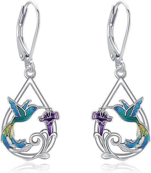 Animal Earrings 925 Sterling Silver Dangle Earrings Leverback Earrings Animal Jewelry for Women