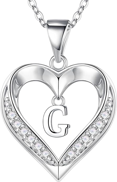 Turandoss Heart Initial Necklaces for Women - Dainty 14K Gold Plated CZ Heart Pendant Necklace with Tiny Letter A-Z, Non Tarnish Waterproof Trendy Jewelry Gifts for Mom Wife Girlfriend