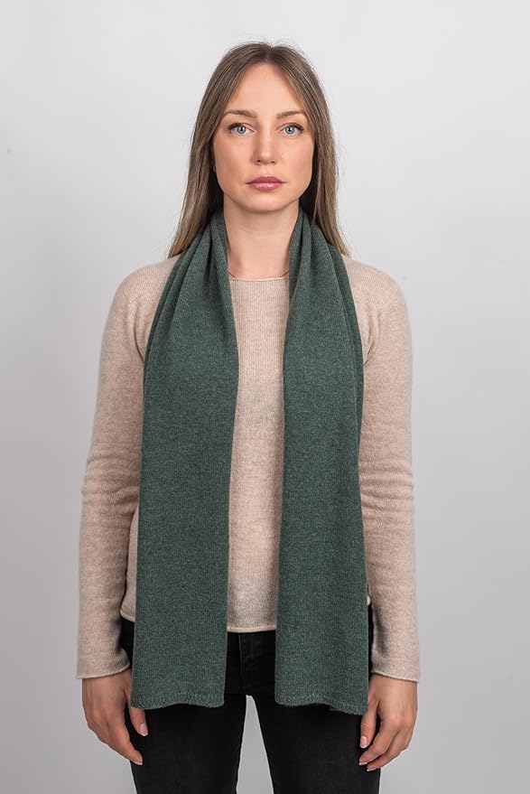 Dalle Piane Cashmere - 100% Cashmere Classic Scarf - Made in Italy - Neck Warmer (12" x 63") - Luxury Gift