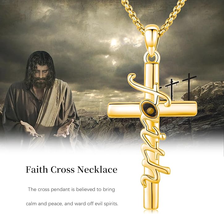 Midir&Etain Cross Necklace 925 Sterling Silver Celtic Christian Pendant Religious Protection Jewelry for Women Men